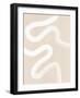 Beige One Line Drawing-Elena Ristova-Framed Giclee Print