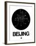 Beijing Black Subway Map-NaxArt-Framed Art Print