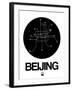 Beijing Black Subway Map-NaxArt-Framed Art Print