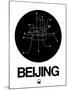 Beijing Black Subway Map-NaxArt-Mounted Art Print