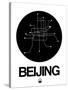 Beijing Black Subway Map-NaxArt-Stretched Canvas