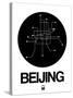 Beijing Black Subway Map-NaxArt-Stretched Canvas