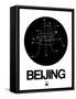 Beijing Black Subway Map-NaxArt-Framed Stretched Canvas