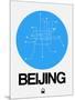 Beijing Blue Subway Map-NaxArt-Mounted Art Print