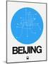 Beijing Blue Subway Map-NaxArt-Mounted Art Print