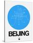 Beijing Blue Subway Map-NaxArt-Stretched Canvas