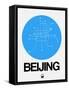 Beijing Blue Subway Map-NaxArt-Framed Stretched Canvas