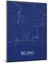 Beijing, China Blue Map-null-Mounted Poster