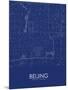 Beijing, China Blue Map-null-Mounted Poster