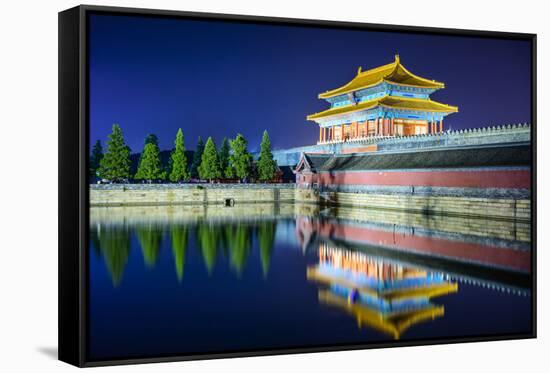 Beijing, China Forbidden City Gate.-SeanPavonePhoto-Framed Stretched Canvas