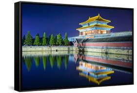 Beijing, China Forbidden City Gate.-SeanPavonePhoto-Framed Stretched Canvas