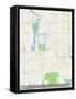 Beijing, China Map-null-Framed Stretched Canvas