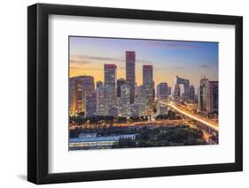 Beijing, China Skyline at the Central Business District.-SeanPavonePhoto-Framed Photographic Print