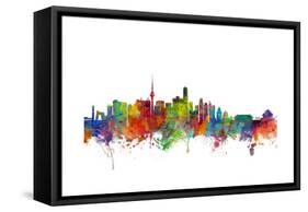 Beijing China Skyline-Michael Tompsett-Framed Stretched Canvas