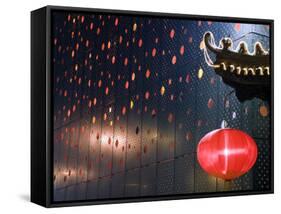 Beijing, Chinese New Year Spring Festival - Lantern Decorations on a Restaurant Front, China-Christian Kober-Framed Stretched Canvas