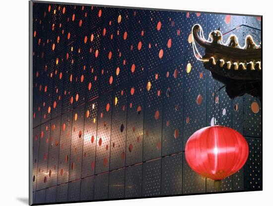 Beijing, Chinese New Year Spring Festival - Lantern Decorations on a Restaurant Front, China-Christian Kober-Mounted Photographic Print