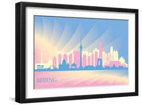 Beijing City Skyline-irayoflight-Framed Art Print