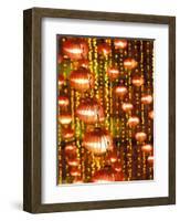 Beijing Hotel Lobby and Red Chinese Lanterns, China-Walter Bibikow-Framed Photographic Print