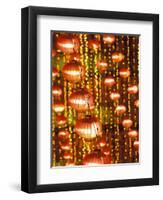 Beijing Hotel Lobby and Red Chinese Lanterns, China-Walter Bibikow-Framed Photographic Print