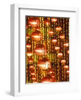 Beijing Hotel Lobby and Red Chinese Lanterns, China-Walter Bibikow-Framed Photographic Print