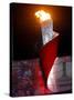 Beijing Olympics Opening Ceremony, Olympic Torch Burning, Beijing, China-null-Stretched Canvas