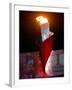 Beijing Olympics Opening Ceremony, Olympic Torch Burning, Beijing, China-null-Framed Photographic Print