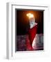 Beijing Olympics Opening Ceremony, Olympic Torch Burning, Beijing, China-null-Framed Photographic Print