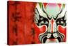 Beijing Opera Masks on a Festive Background.-Liang Zhang-Stretched Canvas