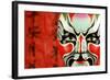 Beijing Opera Masks on a Festive Background.-Liang Zhang-Framed Photographic Print