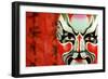 Beijing Opera Masks on a Festive Background.-Liang Zhang-Framed Photographic Print