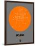 Beijing Orange Subway Map-NaxArt-Framed Art Print