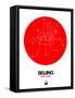 Beijing Red Subway Map-NaxArt-Framed Stretched Canvas