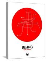 Beijing Red Subway Map-NaxArt-Stretched Canvas