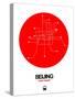 Beijing Red Subway Map-NaxArt-Stretched Canvas