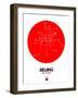 Beijing Red Subway Map-NaxArt-Framed Art Print