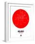 Beijing Red Subway Map-NaxArt-Framed Art Print