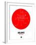 Beijing Red Subway Map-NaxArt-Framed Art Print