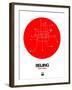 Beijing Red Subway Map-NaxArt-Framed Art Print