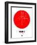 Beijing Red Subway Map-NaxArt-Framed Art Print