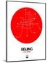 Beijing Red Subway Map-NaxArt-Mounted Art Print