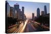 Beijing Skyline at Dusk-Liang Zhang-Stretched Canvas