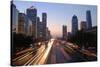 Beijing Skyline at Dusk-Liang Zhang-Stretched Canvas