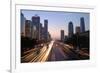 Beijing Skyline at Dusk-Liang Zhang-Framed Photographic Print