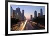 Beijing Skyline at Dusk-Liang Zhang-Framed Photographic Print