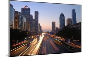 Beijing Skyline at Dusk-Liang Zhang-Mounted Photographic Print