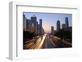 Beijing Skyline at Dusk-Liang Zhang-Framed Photographic Print