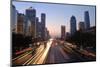 Beijing Skyline at Dusk-Liang Zhang-Mounted Photographic Print