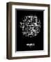 Beijing Street Map Black-NaxArt-Framed Art Print