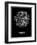 Beijing Street Map Black-NaxArt-Framed Art Print