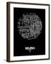 Beijing Street Map Black-NaxArt-Framed Art Print